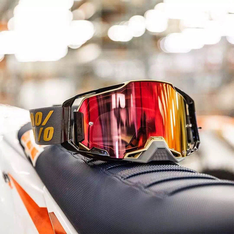 100% Armega 379 óculos de motocross UV400 óculo de capacete esportivo oculos trilha de moto para MTB ATV enduro corrida