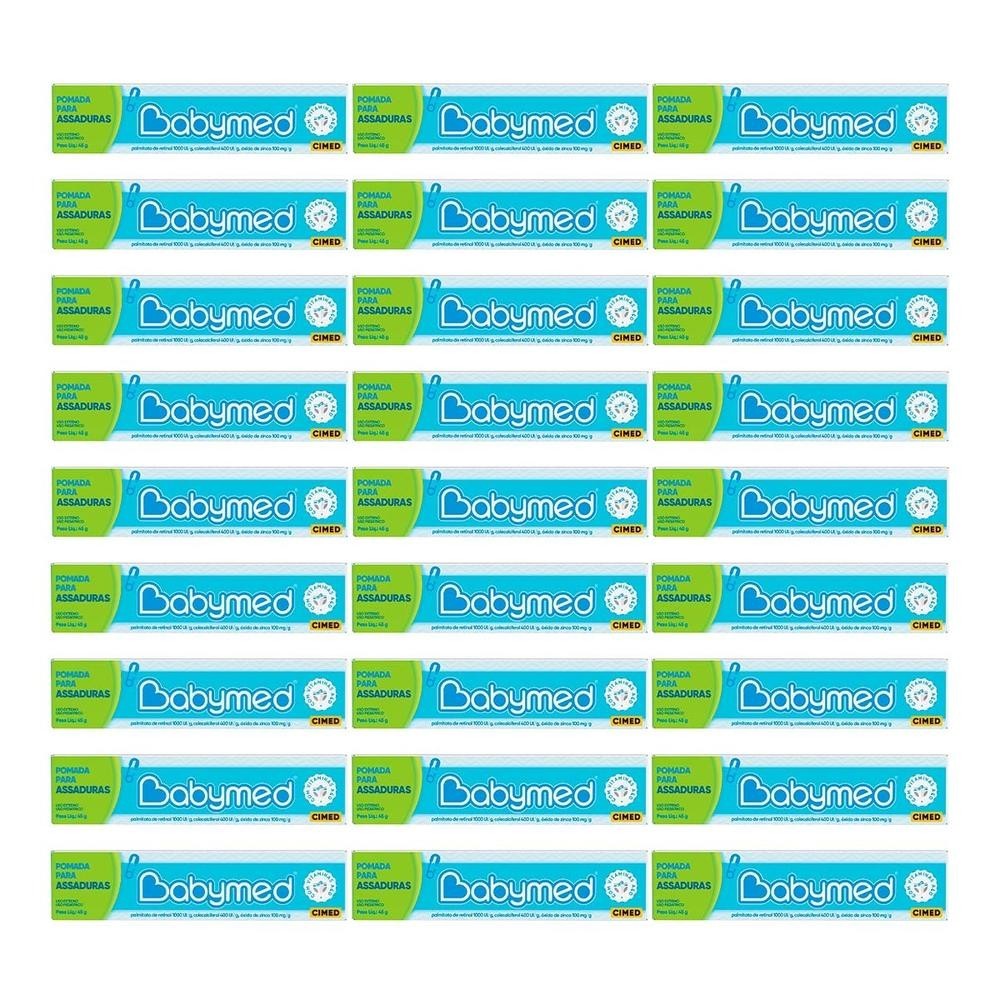 Kit 24 Pomadas Para Prevenção De Assaduras Babymed Azul 45g
