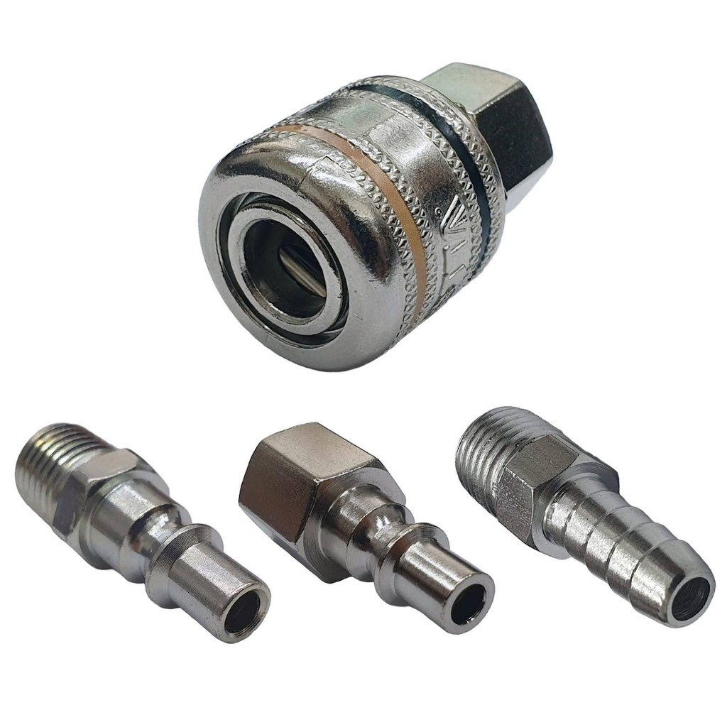 Kit Engate + Conectores Compressor 1/4 Npt - 4 Peças