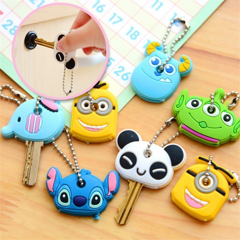 Porta-Chaves Disney Cartoon Stitch PVC Proteção De Decoração Pingente Adequado Para Meninos E Meninas