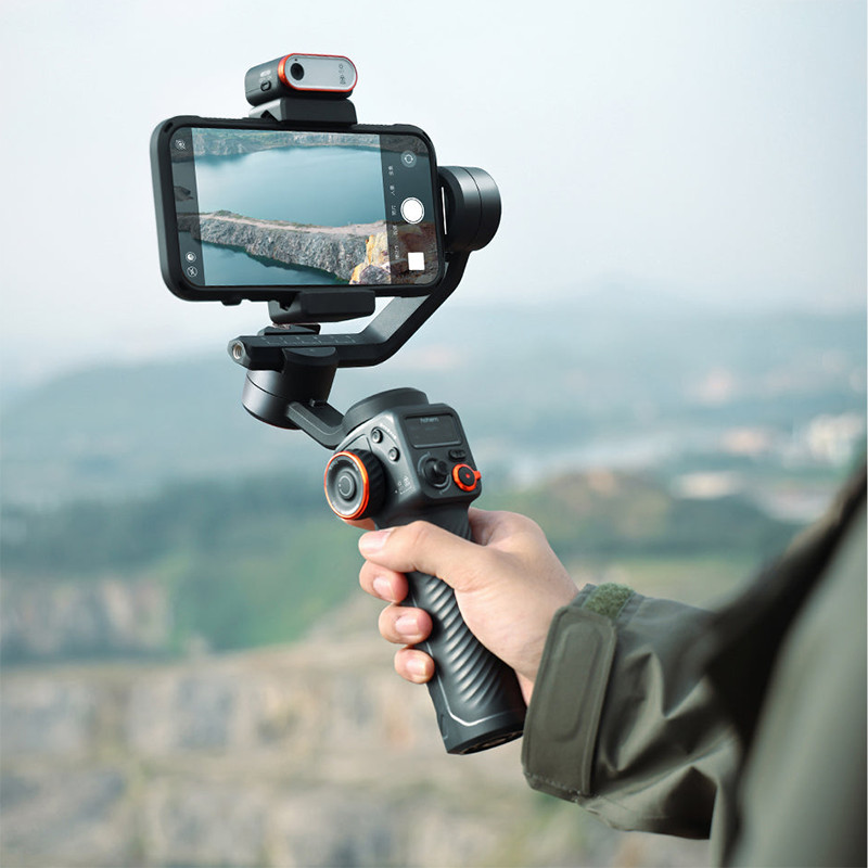 Hohem Estabilizador Gimbal Smartphone Selfie Bluetooth C Tripé M6
