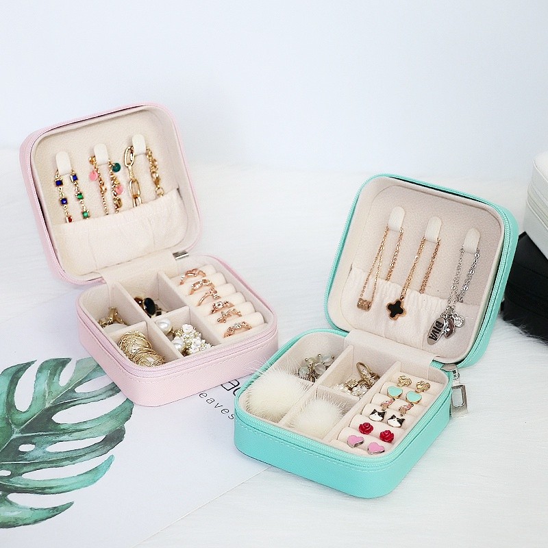 KIT 12/20/30/40/50 Porta Joia Caixinha Joias Para Viagem Portátil Armazenamento Anel Brinco Colar