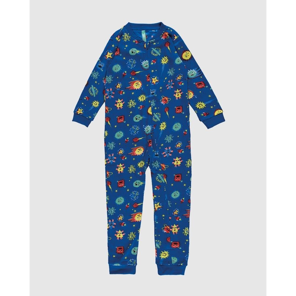 Pijama Macacão Infantil Unissex Estampado Em Soft Malwee Kids