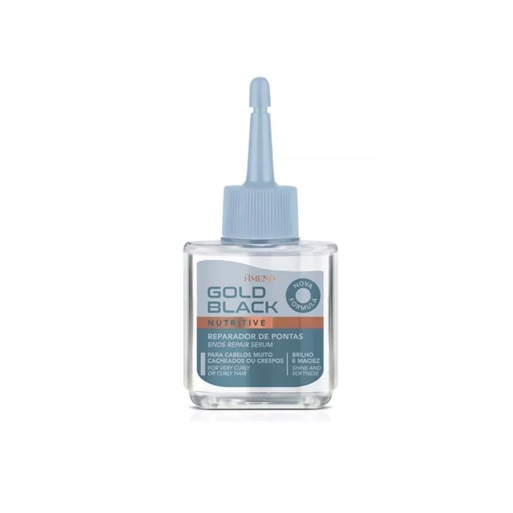 Reparador Amend Gold Black Nutritivo 30ML Brilho E Maciez
