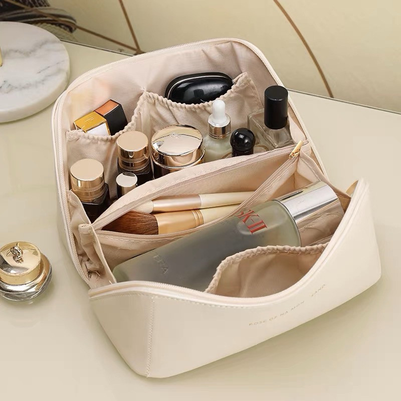 Bolsa Necessaire Organizador de Maquiagem Espaçosa Portátil Ideal para Viagem e Uso Diário
