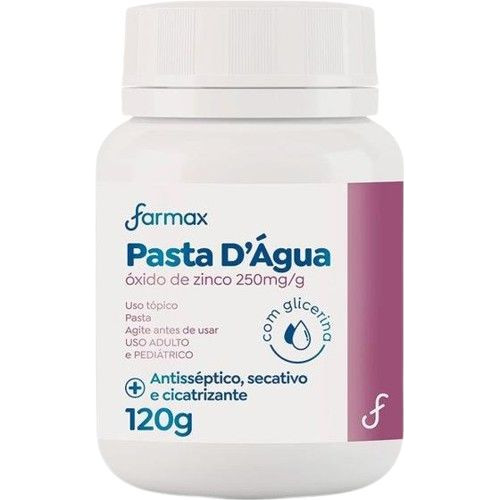 Pasta D'agua Com Glicerina Antisséptico Farmax 120g