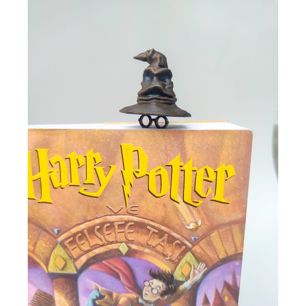 Marcador Pagina Livro Caderno HARRY POTTER CHAPEU SELETOR BOOKMARK Criativo Leitura Divertido personalizado iMPRESSAO 3D