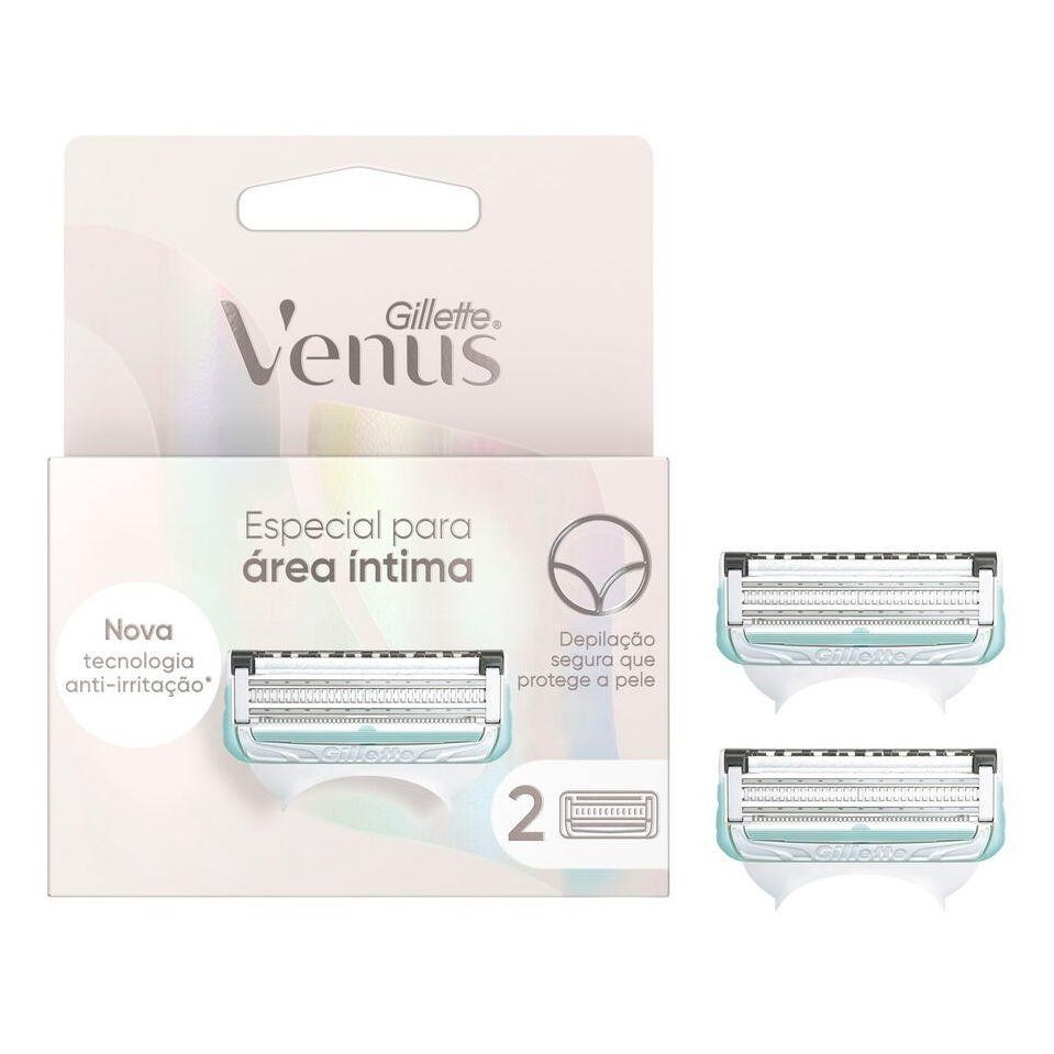 Carga para Aparelho de Depilação Feminino - Gillette Venus Íntima 2 Unidades