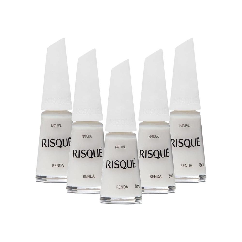 Kit Esmalte Risqué Natural Renda (5 unidades)