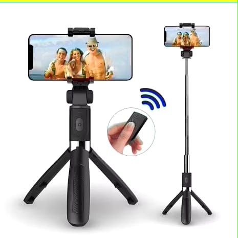 Bastão De Selfie E Tripe Controle Bluetooth Retrátil Celular