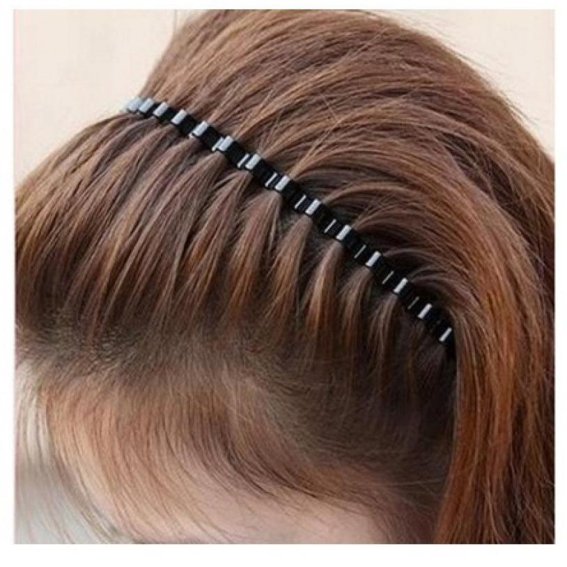 Tiara Masculina Ondulada de Metal Preta Unissex esporte futebol um pacote tiara metal