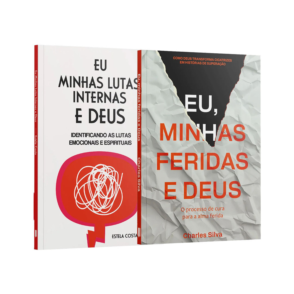 Kit 2 Livros Eu Minhas Lutas Internas E Deus + Eu Minhas Feridas E Deus Cura Emocional Cristão