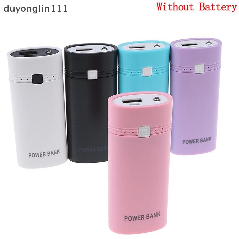 (duyonglin111) 2x 18650 USB Caixa De Carregador De Bateria Móvel Com flashnight Novo