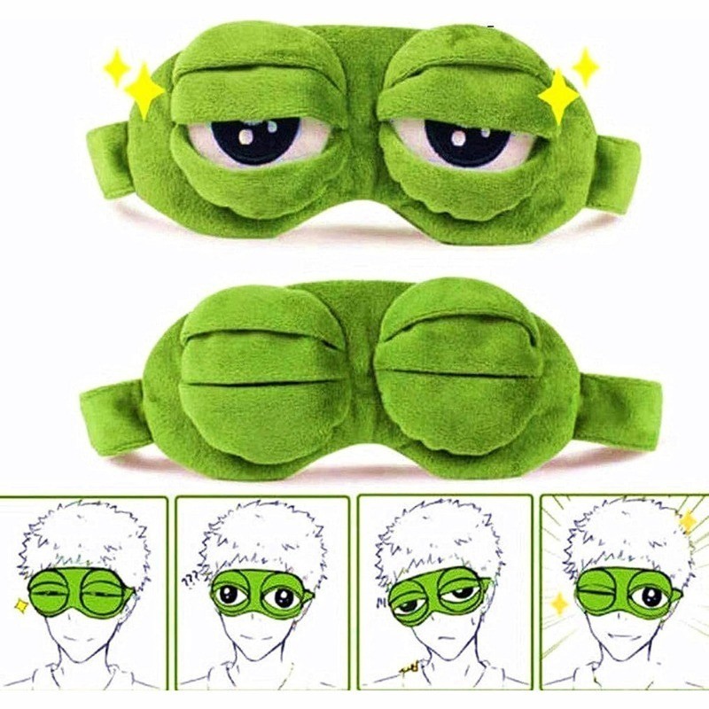 Máscara Para Os Olhos De Rã Triste Engraçada