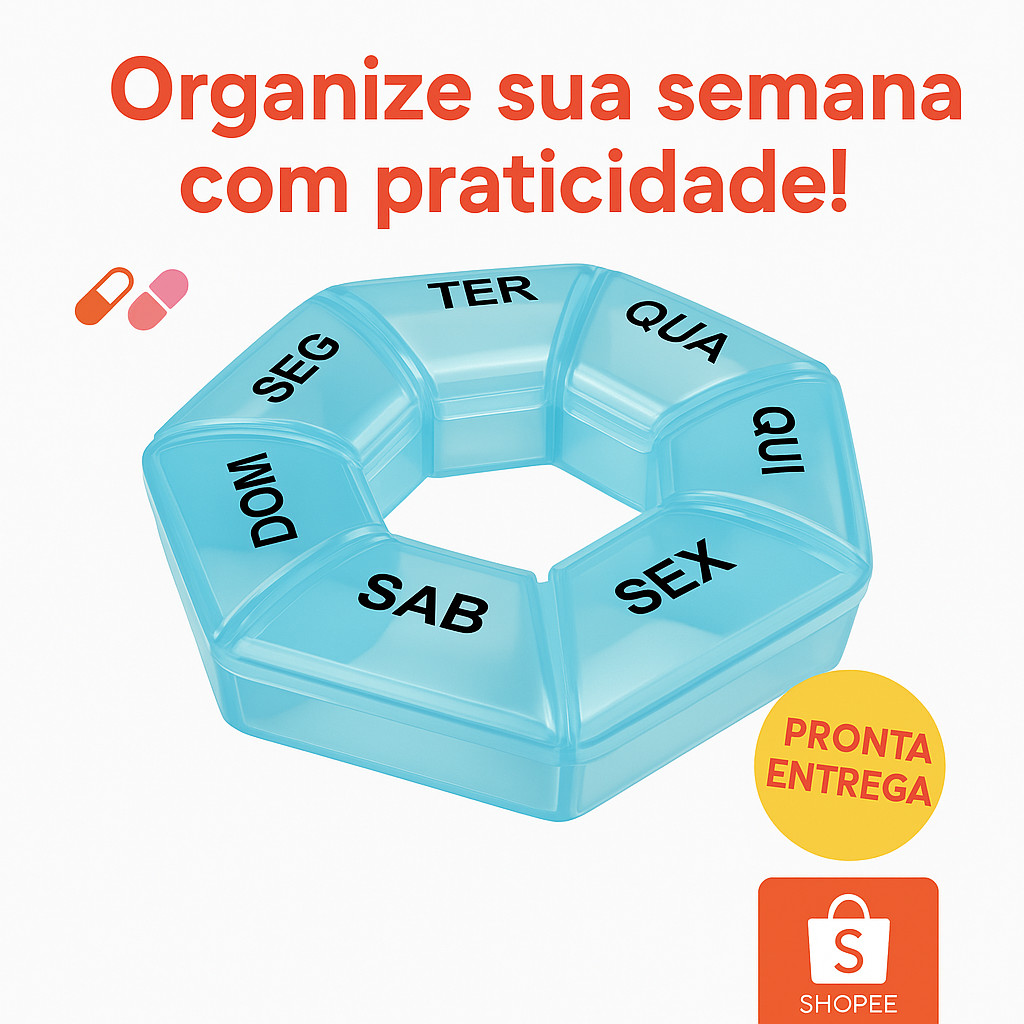 Porta Comprimidos Remedios Organizador Caixa Diario | Semanal