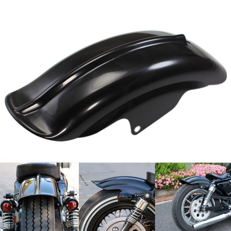 Universal ABS Preto Motocicleta Traseiro Paralama Fender Curto Lama Guarda Para Bobber Chopper Cafe Racer Quadros