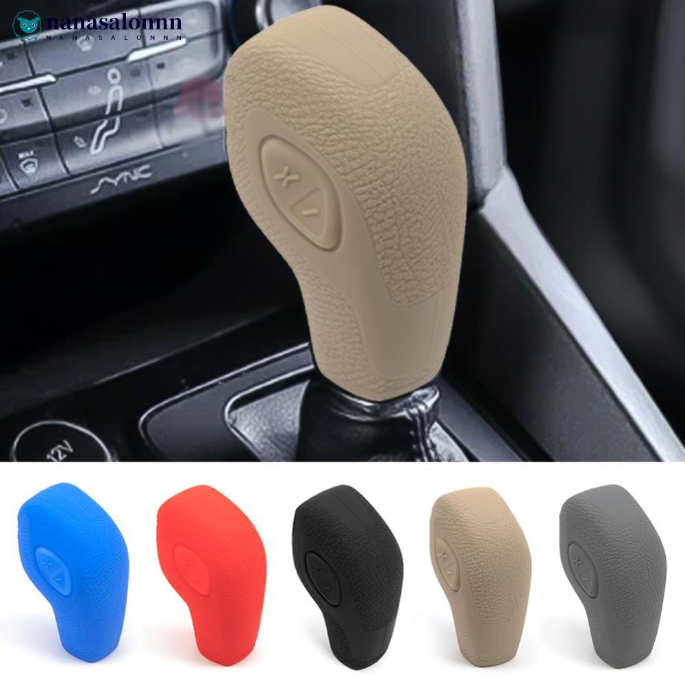 Capa De Silicone Para Carro , Coleiras De Mudança De Cabeça De Engrenagem , Botão , Decoração De Alavanca Ford Fiesta Ne