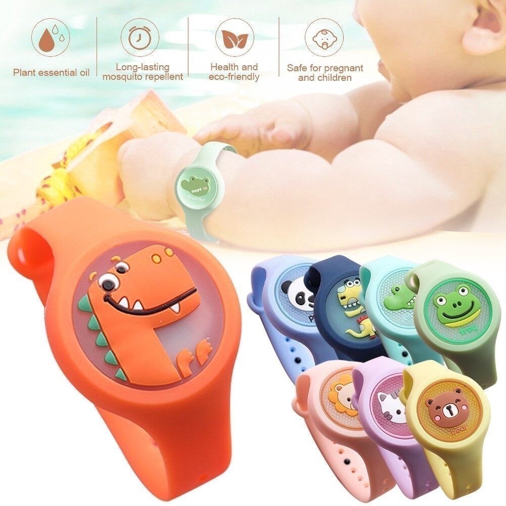 Pulseiras Repelente Infantil Bebe Anti Mosquito Com Led