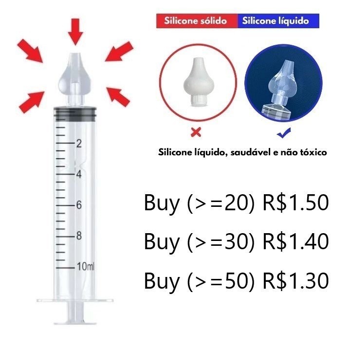 (Atacado) Bocais de silicone líquido da narina de silicone transparente/acessórios Opaco