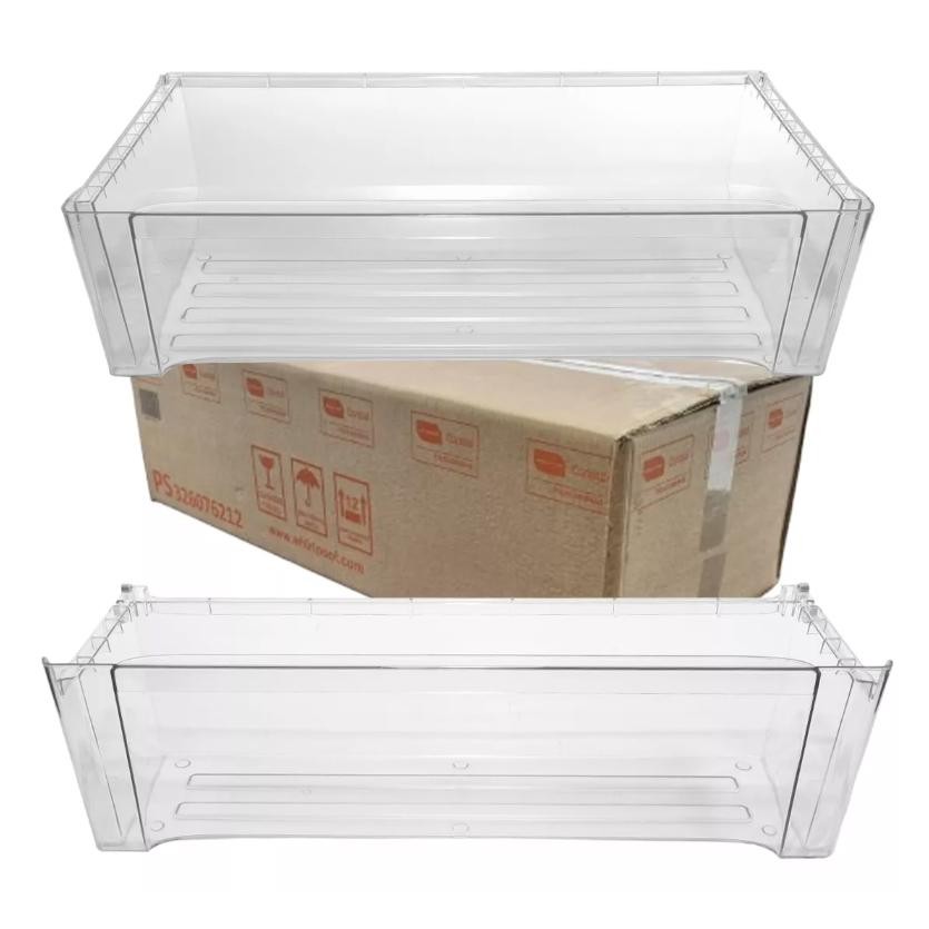 Kit 2 Gaveta Freezer Refrigerador Brastemp Brn80 Bre80 Bro80 BRE85 BRO85 K00139