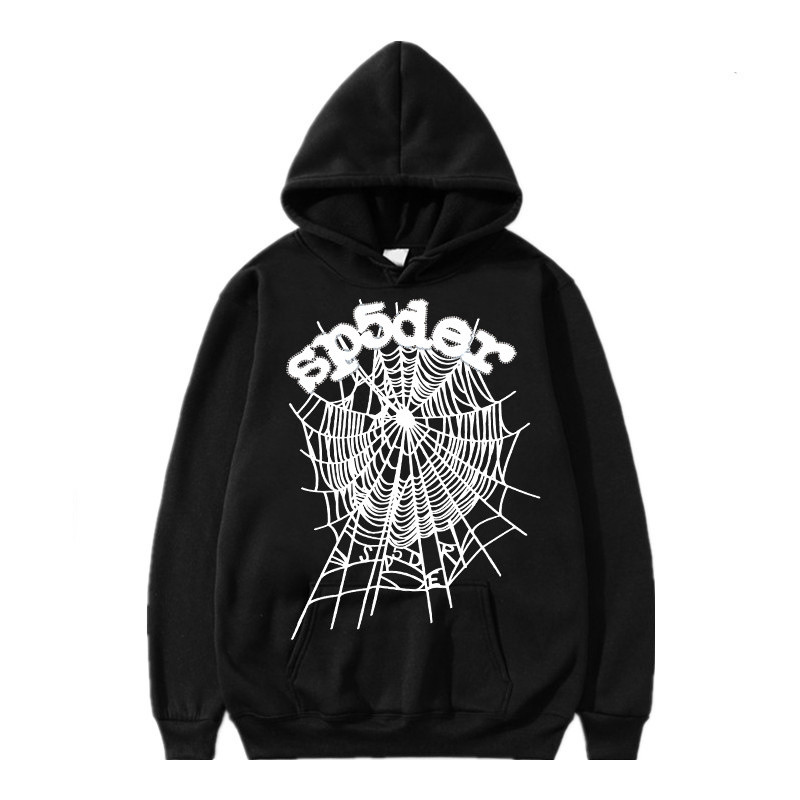 "Moletom Spider 555 com Capuz - Estilo Europeu e Americano! Suéter Outono/Inverno Inspirado no Hip-Hop de Young Thug"