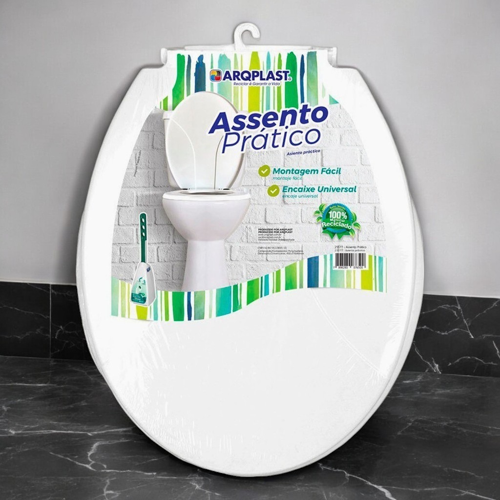 Tampa De Vaso Privada 2 Parafusos Assento Sanitário Oval Branco Plástico Universal Barata Resistente Encaixe Banheiro