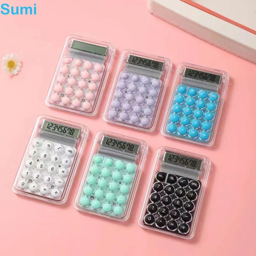 Mini Calculadora De Cores Doces De Papelaria Eletrônica Multifuncional ABS