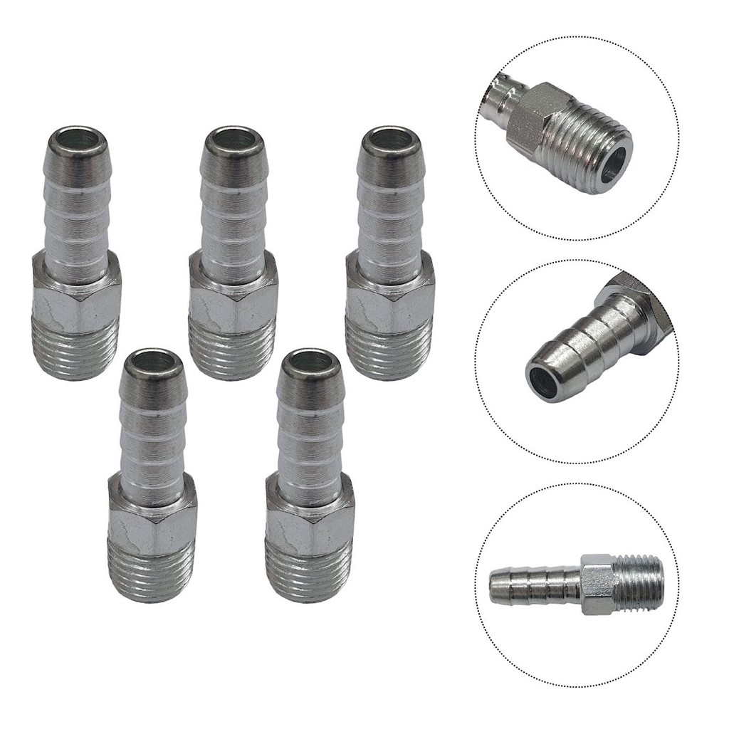 5 Pçs Adaptador Espigão Macho Fixo 5/16 Rosca 1/4