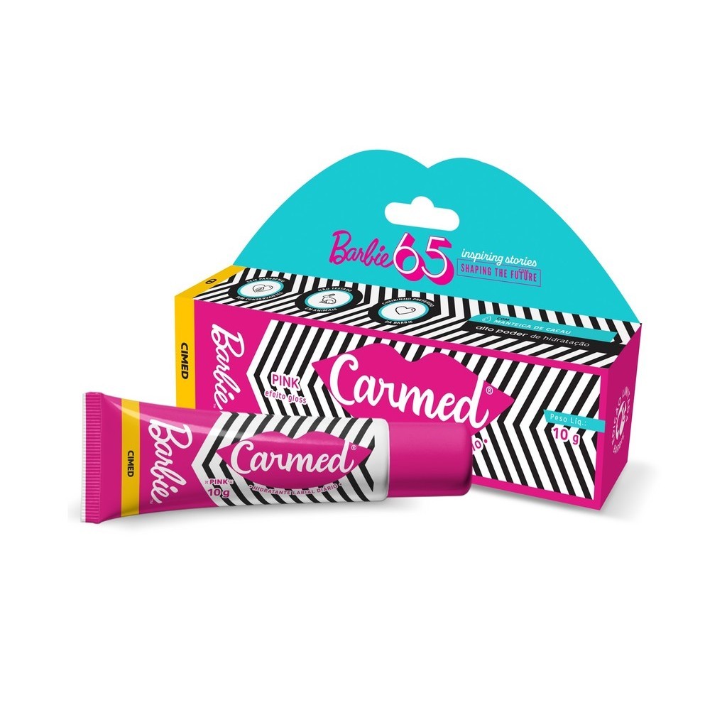 Hidratante Labial Carmed Barbie Pink Gloss 10g - Cimed