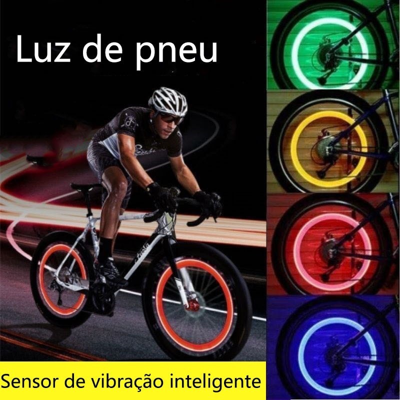2 peças Lâmpada De Pneus Noturna LED Luz De Bicicleta DecoraçãoJIG