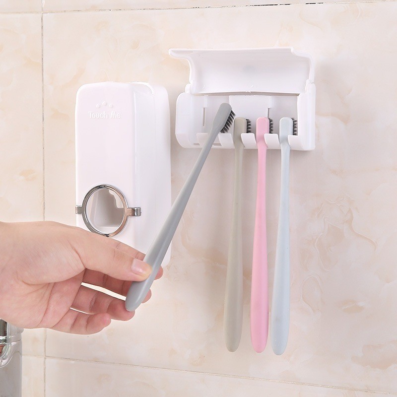 Dispenser de Creme Dental Pasta de Dente Suporte Escova Dente COR ALEATORIO
