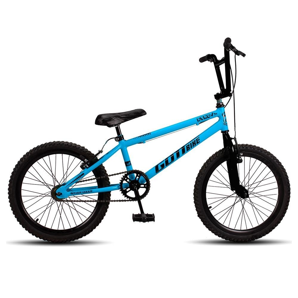 Bicicleta Infantil Aro 20 Bmx Freio V-Brake Azul e Preto Gottbike