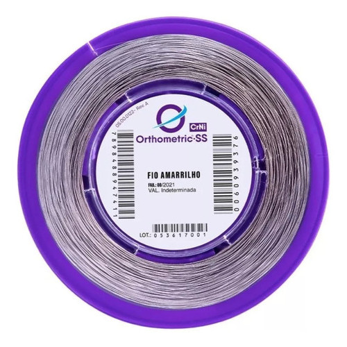 Fio Amarrilho Aço Ortodontia 40g Orthometric 020,025,030mm
