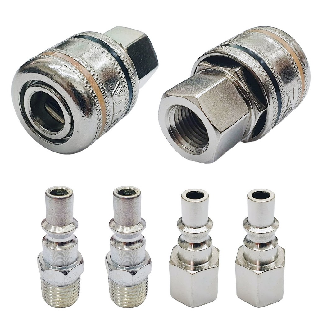 Kit Engate + Conectores Compressor 1/4 Npt - 6 Peças