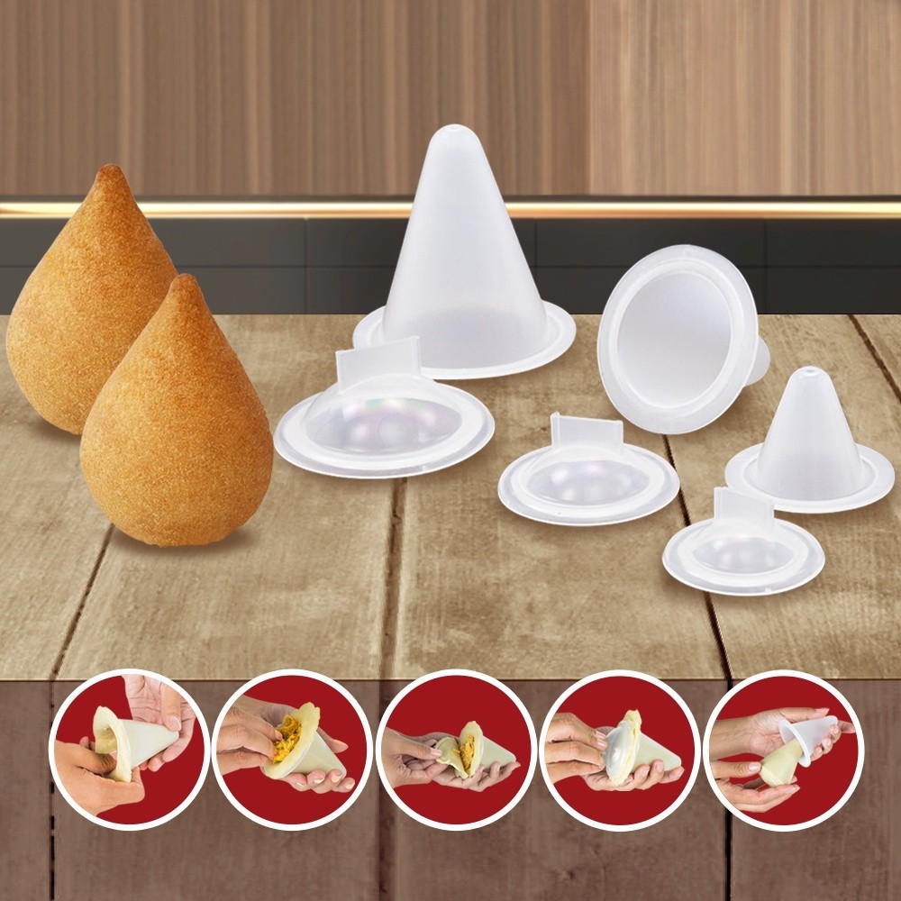 Kit Formas Modeladora Coxinha 3 Tamanhos P M G Keita - MP