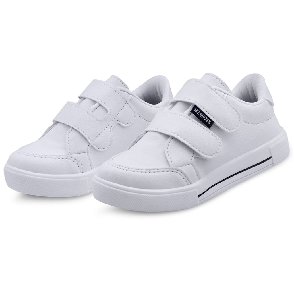 Tênis Infantil Menino Escolar Casual Masculino Leve Branco Preto BB&Kids