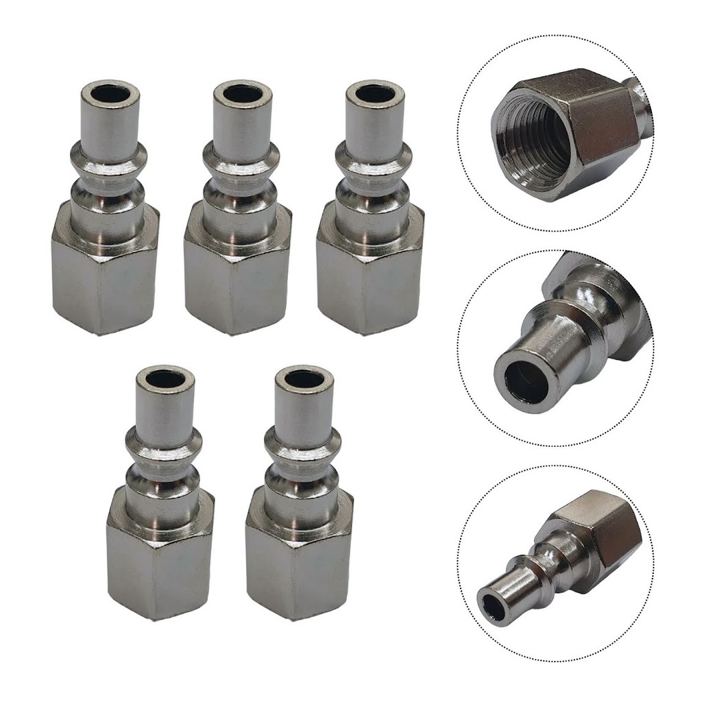 Kit 5 Pinos Conector Para Ar Comprimido Rosca Femea 1/4 Pol