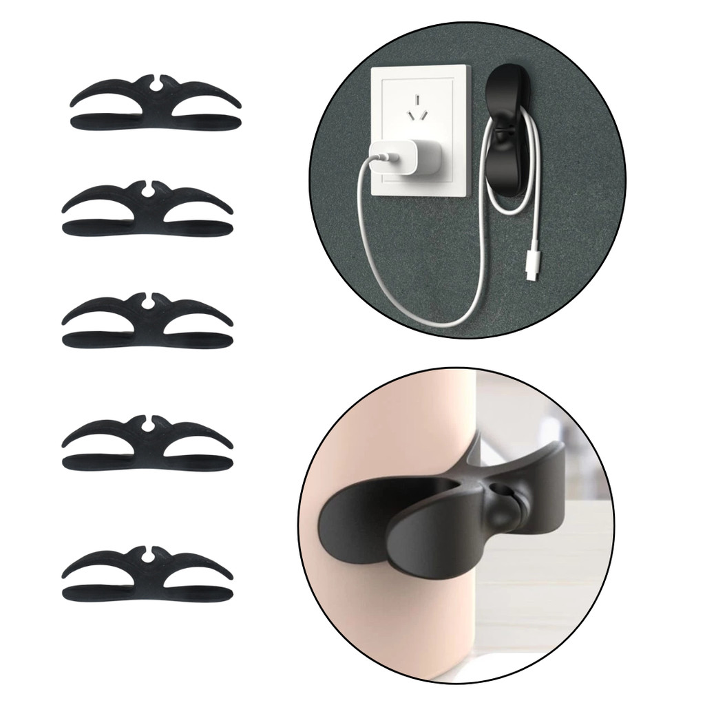 Kit 5 Organizador De Cabos e Fios em Silicone Clipes Kit com 5 pçs Armazenamento Organização