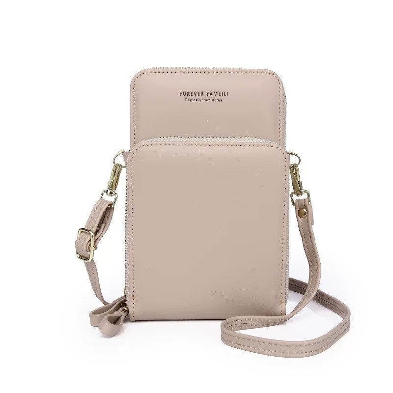 Bolsa transversal feminina moda feminina trabalho social porta celular com 2 divisorias