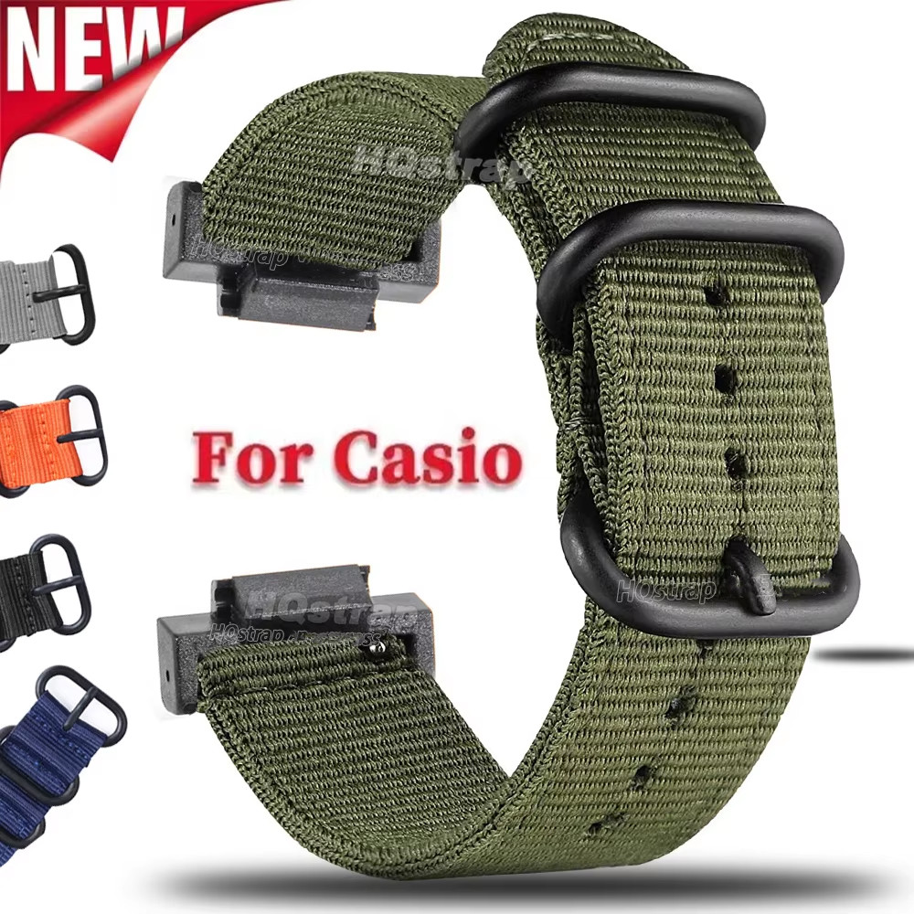 Pulseira Esportiva De Nylon Tecido Compatível Com Casio De Relógio Acessórios 22mm Masculina Feminina