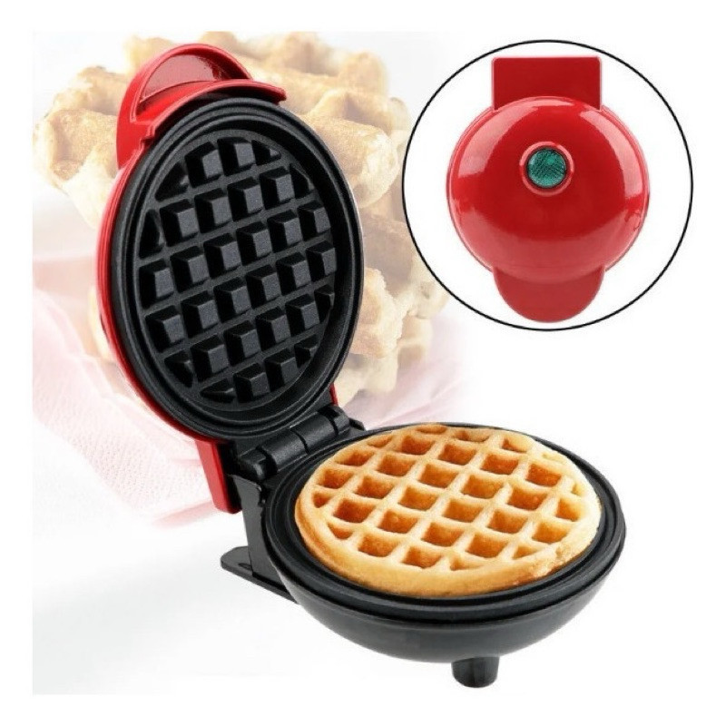 Mini Maquina Portátil  De Waffles Eletrica Mini Antiaderentes 110V