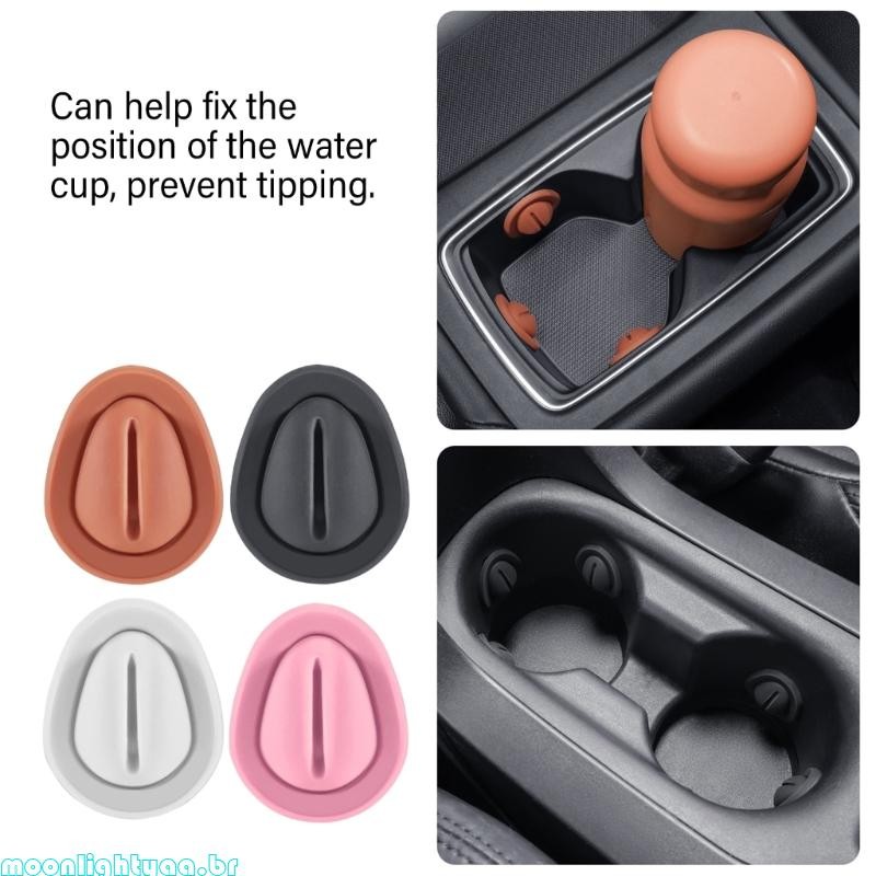 moonlightyaa1 Porta-Copos Seguro Para Veículos , Inserções Suporte Carro , Almofada Silicone , Adaptado