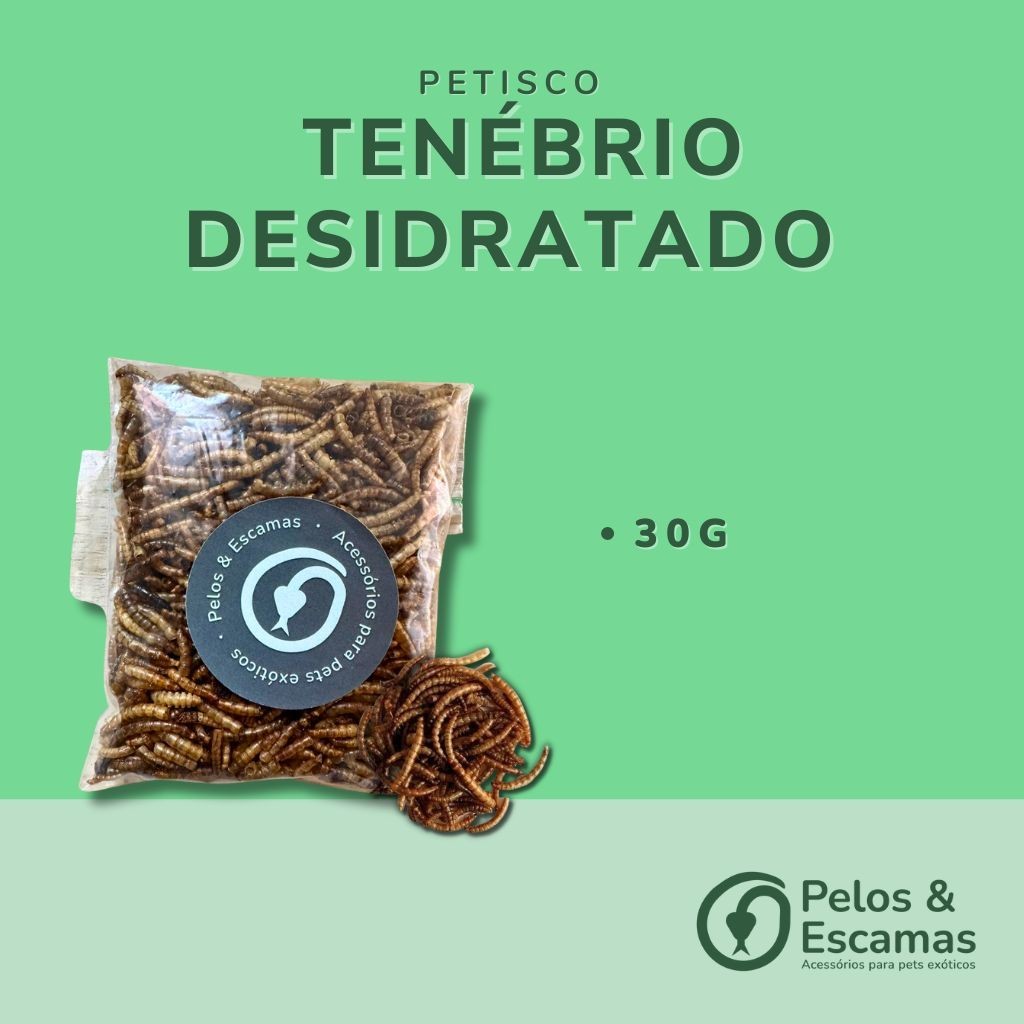 Larvas de Tenébrio Desidratadas Alimento Proteico para Roedores Aves e Répteis