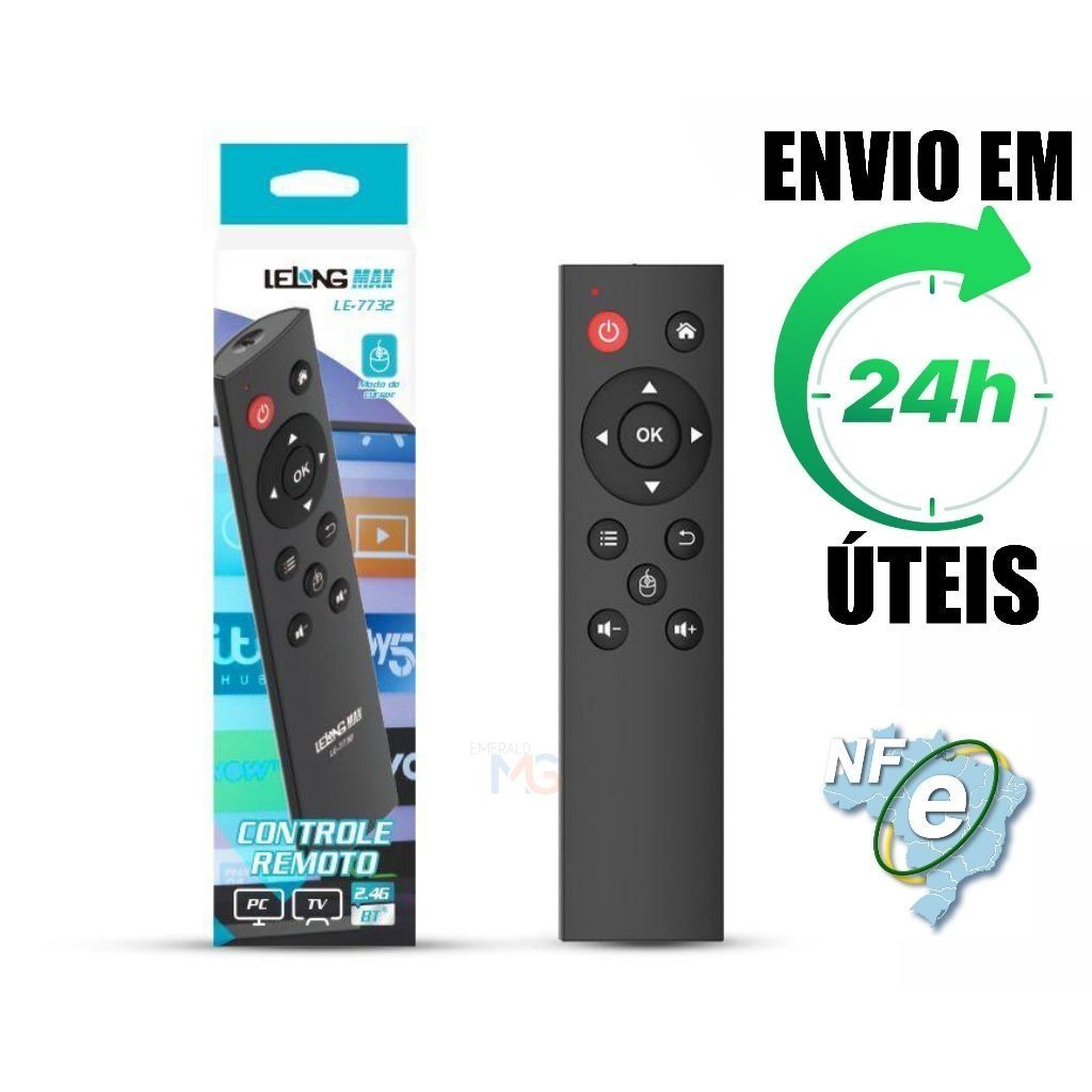 Controle Remoto Universal Box Bluetooth Smart TVs Android TV mini PCs Projetor