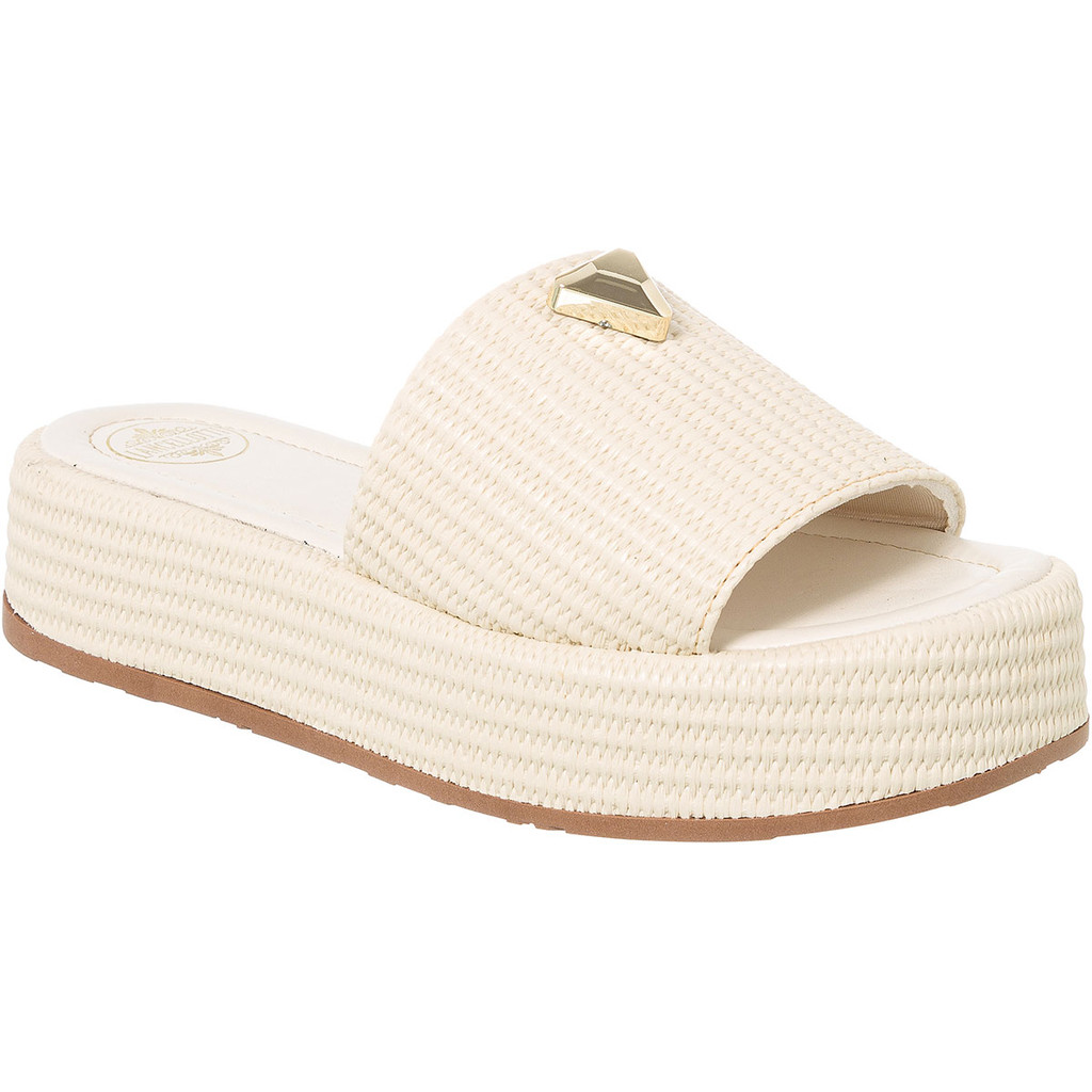 Sandália Feminina Tamanco Flat Plataforma Flatform Confortável Lancellotti