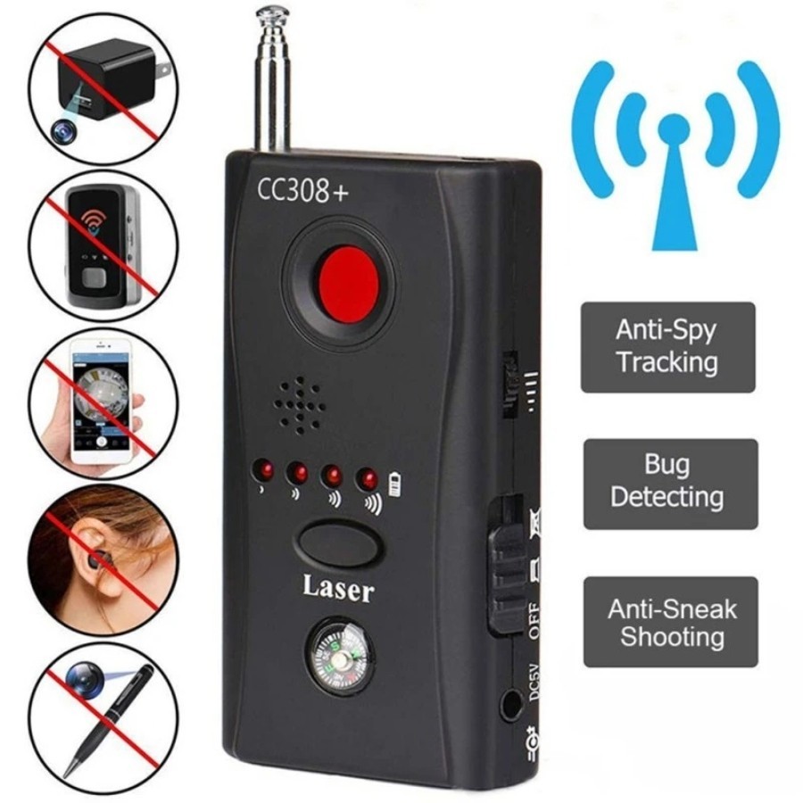 Detector De Bugs Anti-Espionagem CC308 Mini Câmera Sem Fio De Gama Completa Dispositivo GSM De Sinalização Oculta Proteg