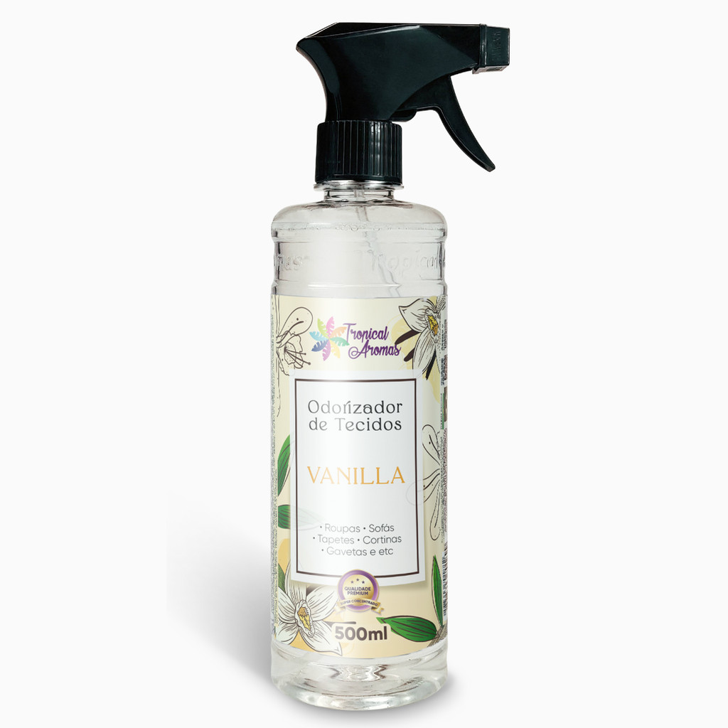 Spray Perfumado Odorizador de Tecidos Vanilla 500ml Tropical Aromas