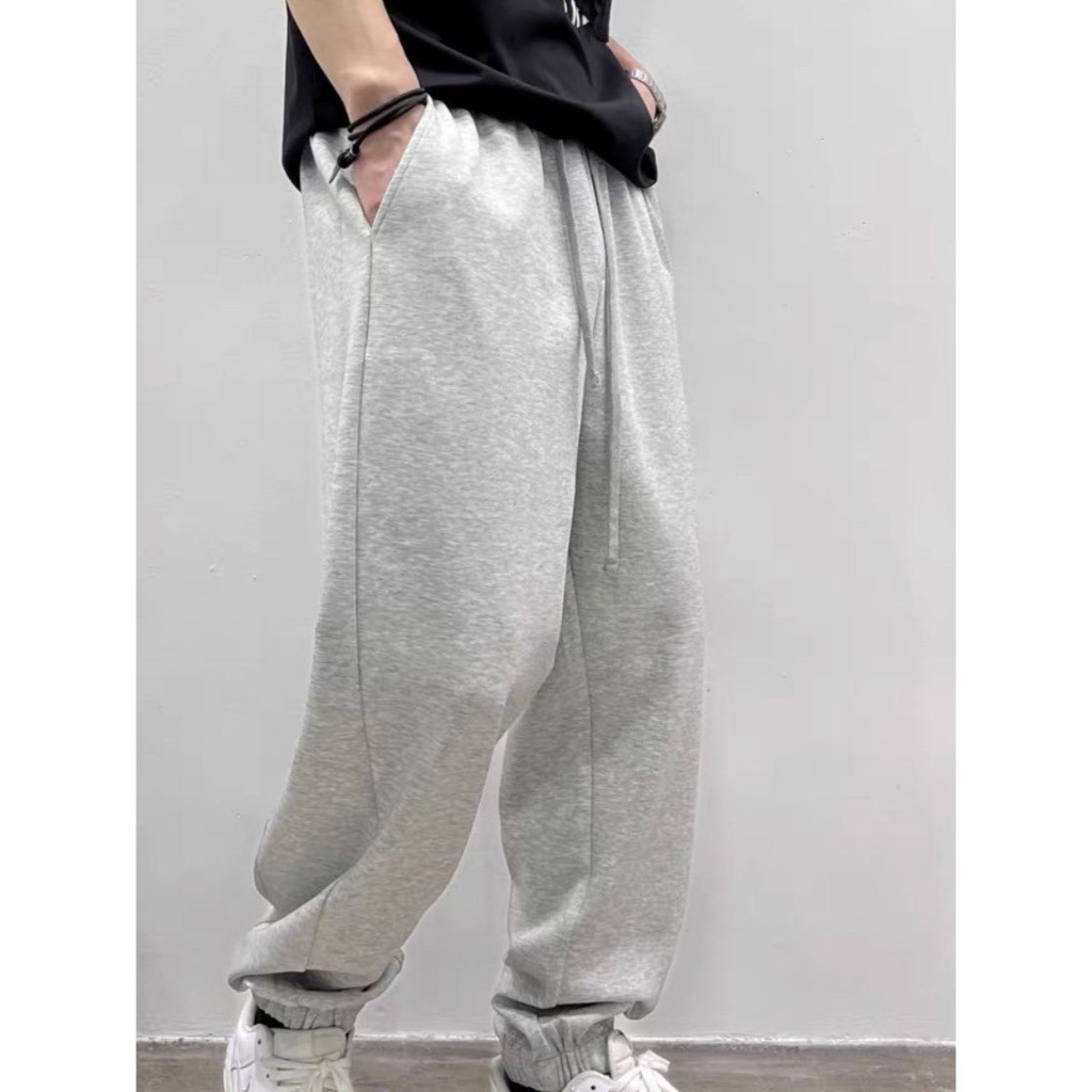 calça masculino  3 cabos Moletom Sólido Cintura Com Cordão Calças De Treino