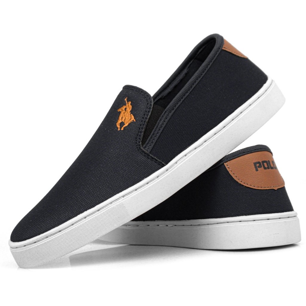 Tênis Iate Slip on Polo Bordado Alpargatas Estiloso Na moda Elegante Toda Ocasião