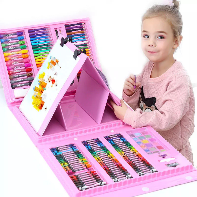 Estojo Material Escolar Maleta 48/68/86/150/208 Peças Completo Pequeno Grande Super Grande